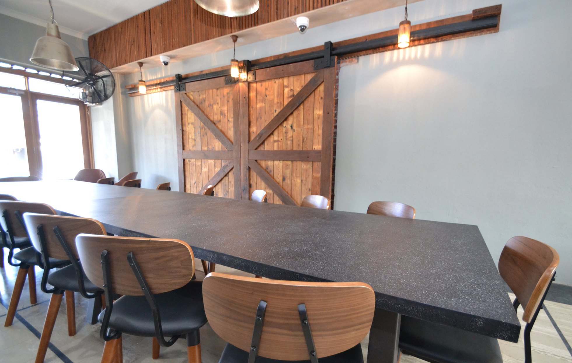 Tango Room barn doors